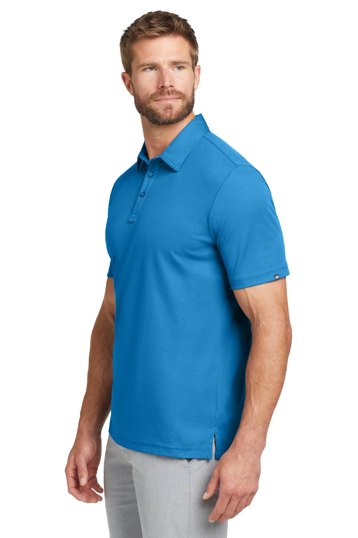ClassicBlu TravisMathew Oceanside Solid Polo. TM1MU411 plain