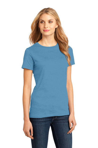Clean Denim District Women's Perfect Weight Tee. DM104L plain