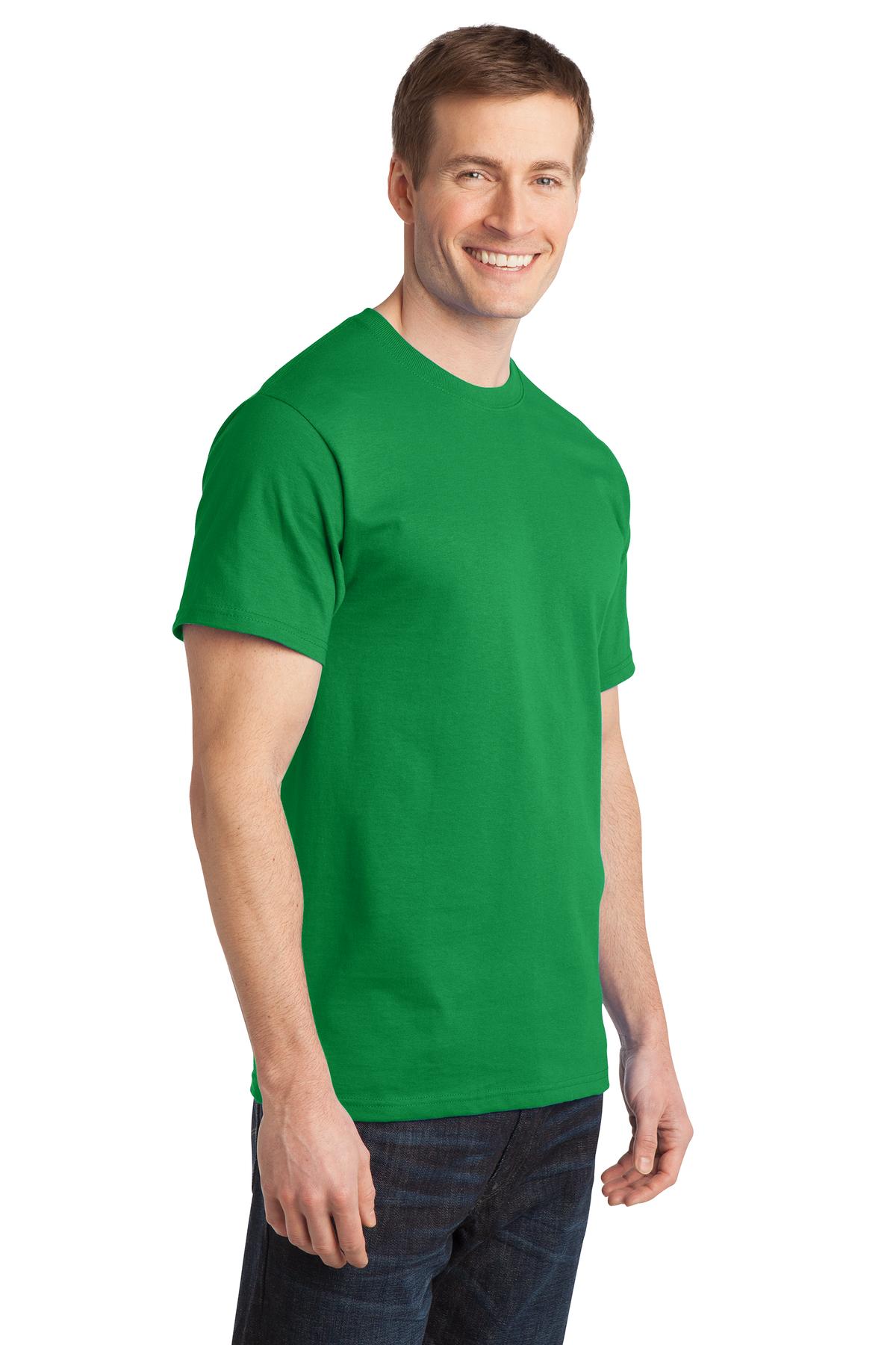 Clover Green Port & Co Ring Spun Cotton Tee. PC150 plain