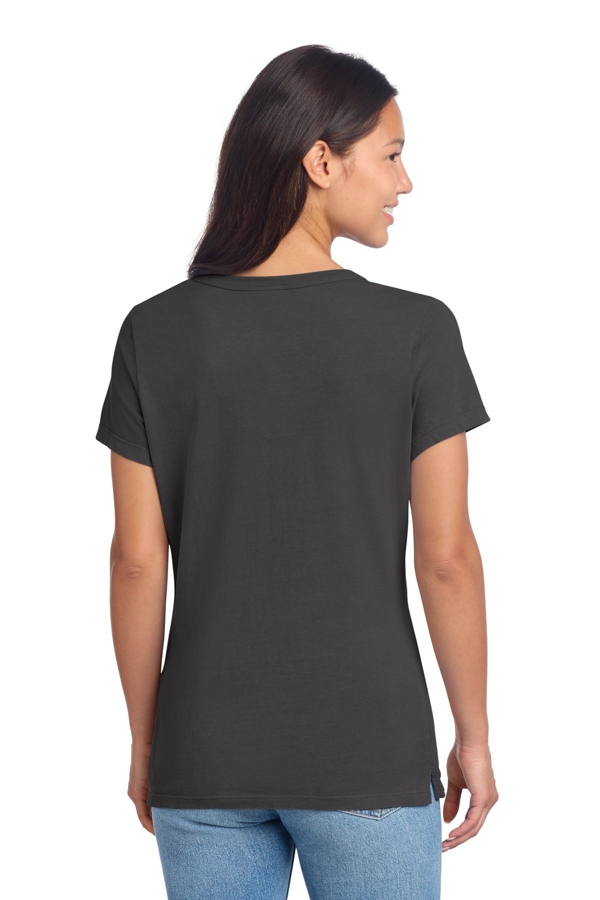 Coal Port & Co Women's Beach Wash Garment-Dyed V-Neck Tee LPC099V plain