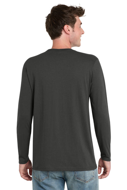 CoalGrey Port & Co Tri-Blend Long Sleeve Tee. PC330LS plain