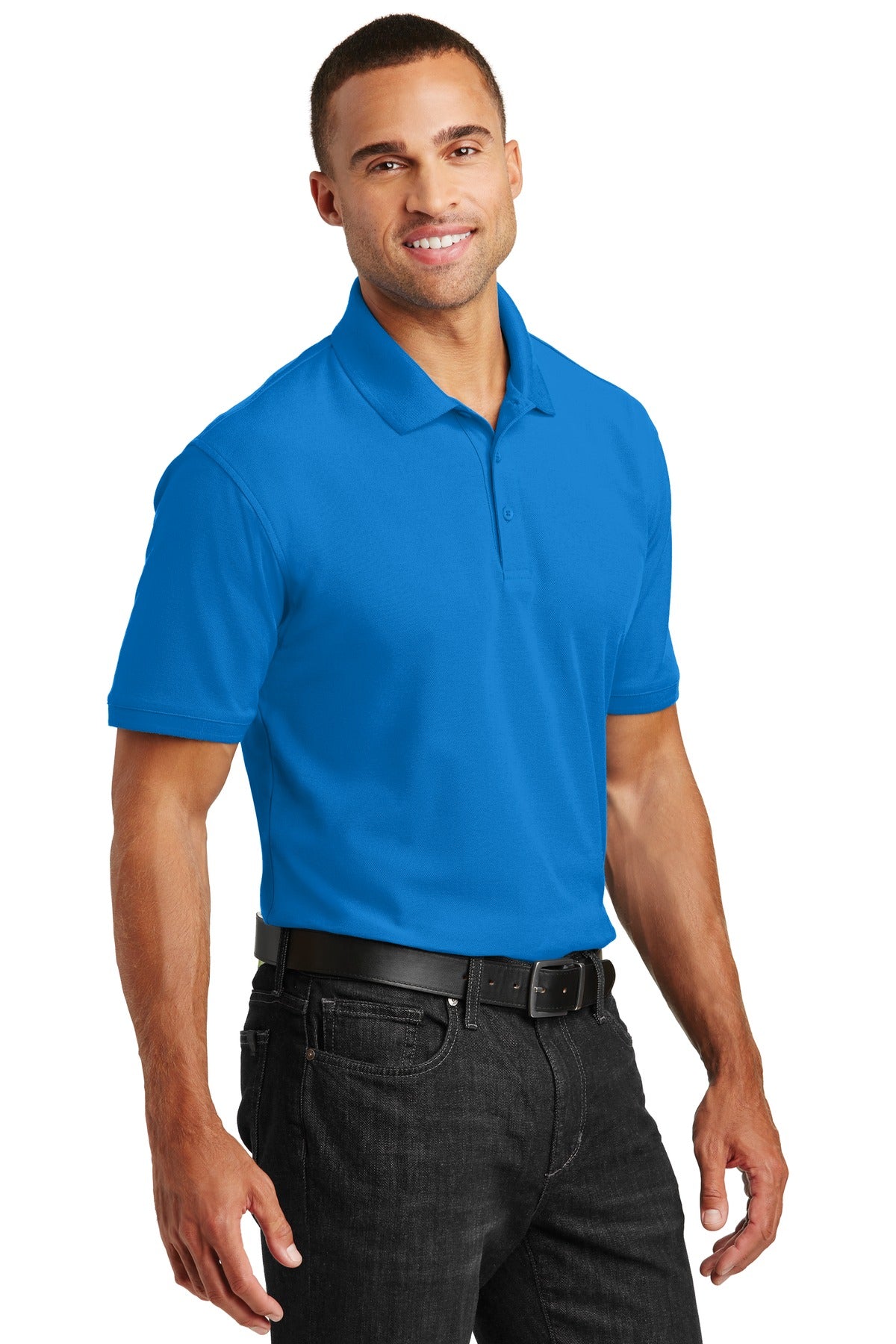 Coastal Blue Port Authority Core Classic Pique Polo. K100 plain