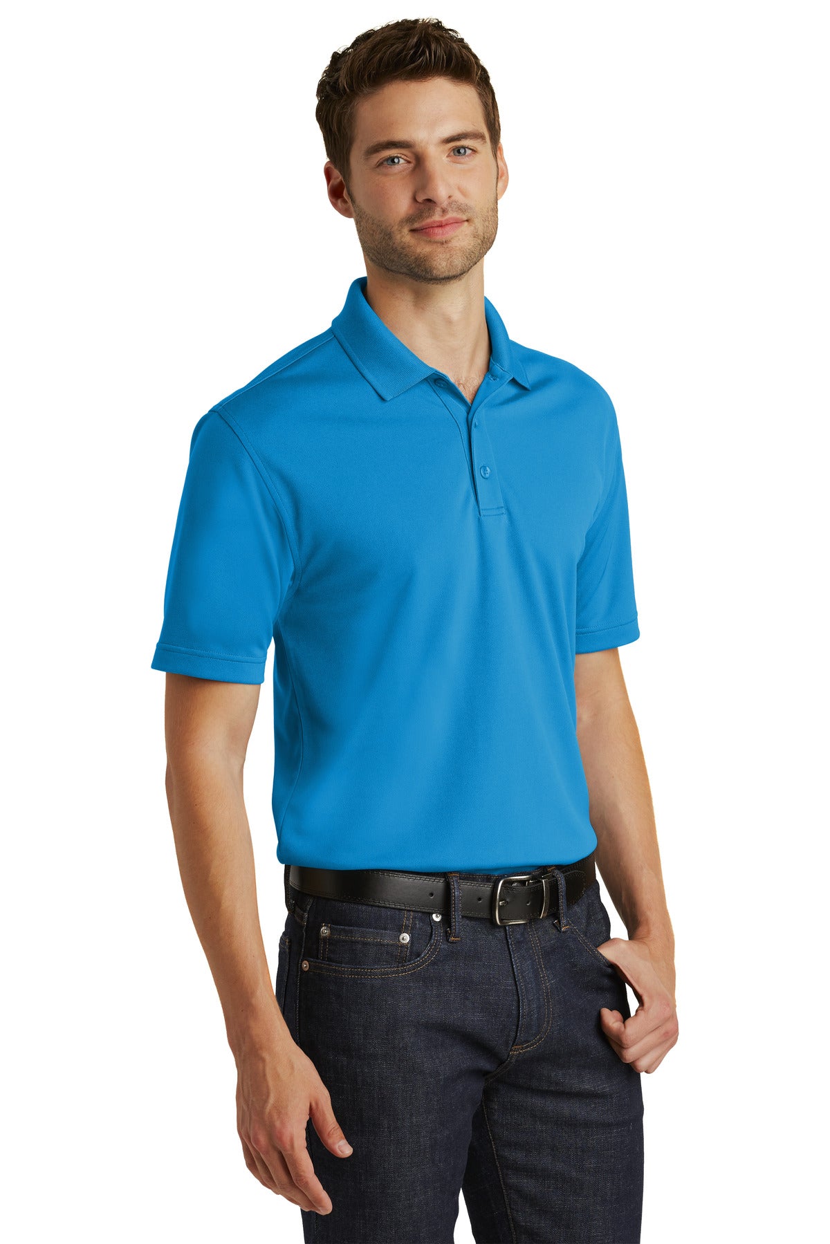 Coastal Blue Port Authority Dry Zone UV Micro-Mesh Polo. K110 plain