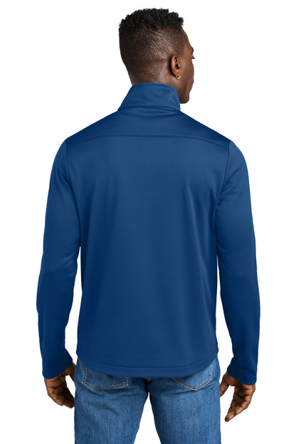 CobaltBl Eddie Bauer Smooth Mid Layer Fleece 1/2-Zip EB2360 plain