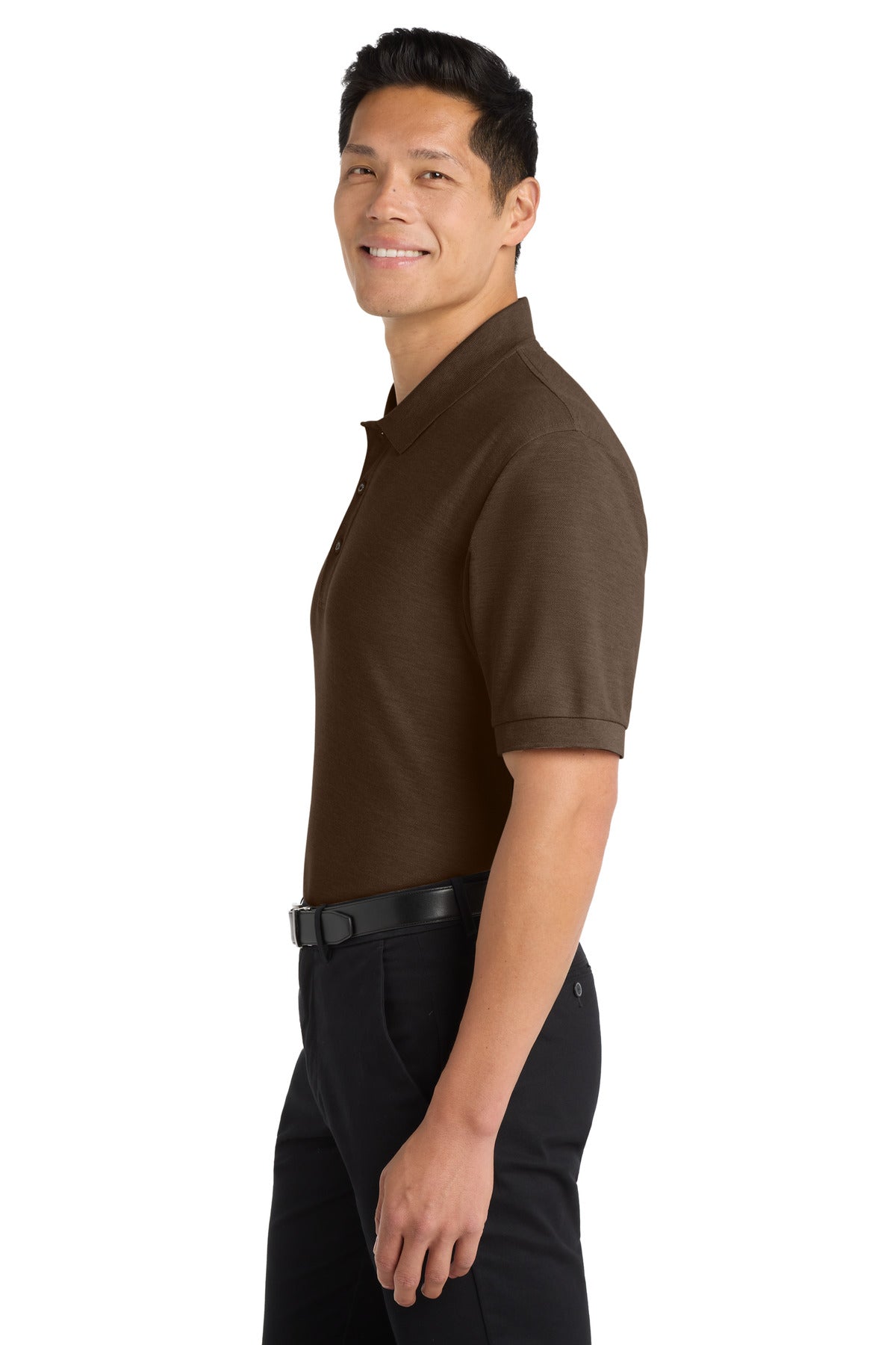 Coffee Bean Port Authority Extended Size Silk Touch Polo K500ES plain