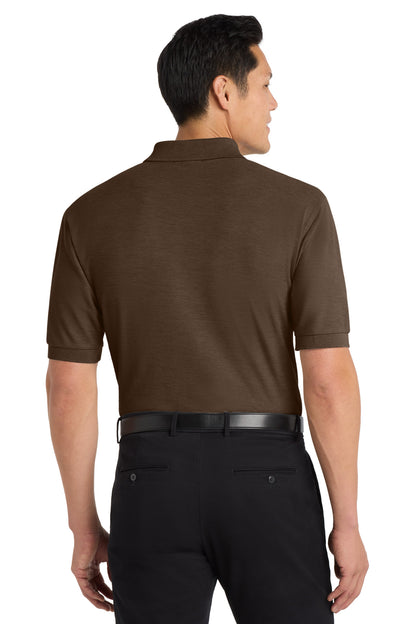 Coffee Bean Port Authority Extended Size Silk Touch Polo K500ES plain