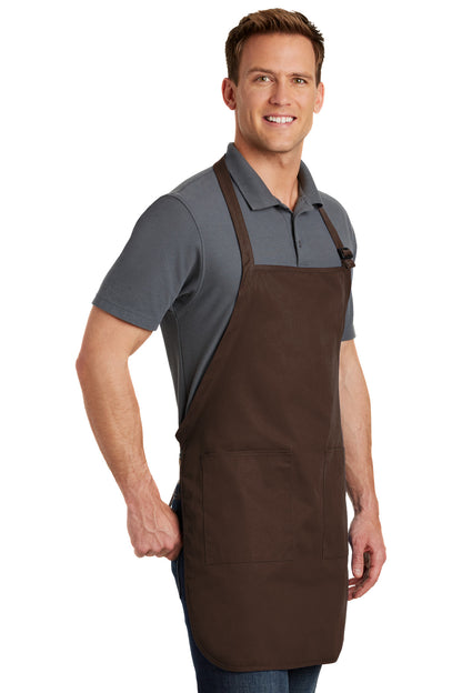 Coffee Bean Port Authority Full-Length Apron with Pockets. A500 plain