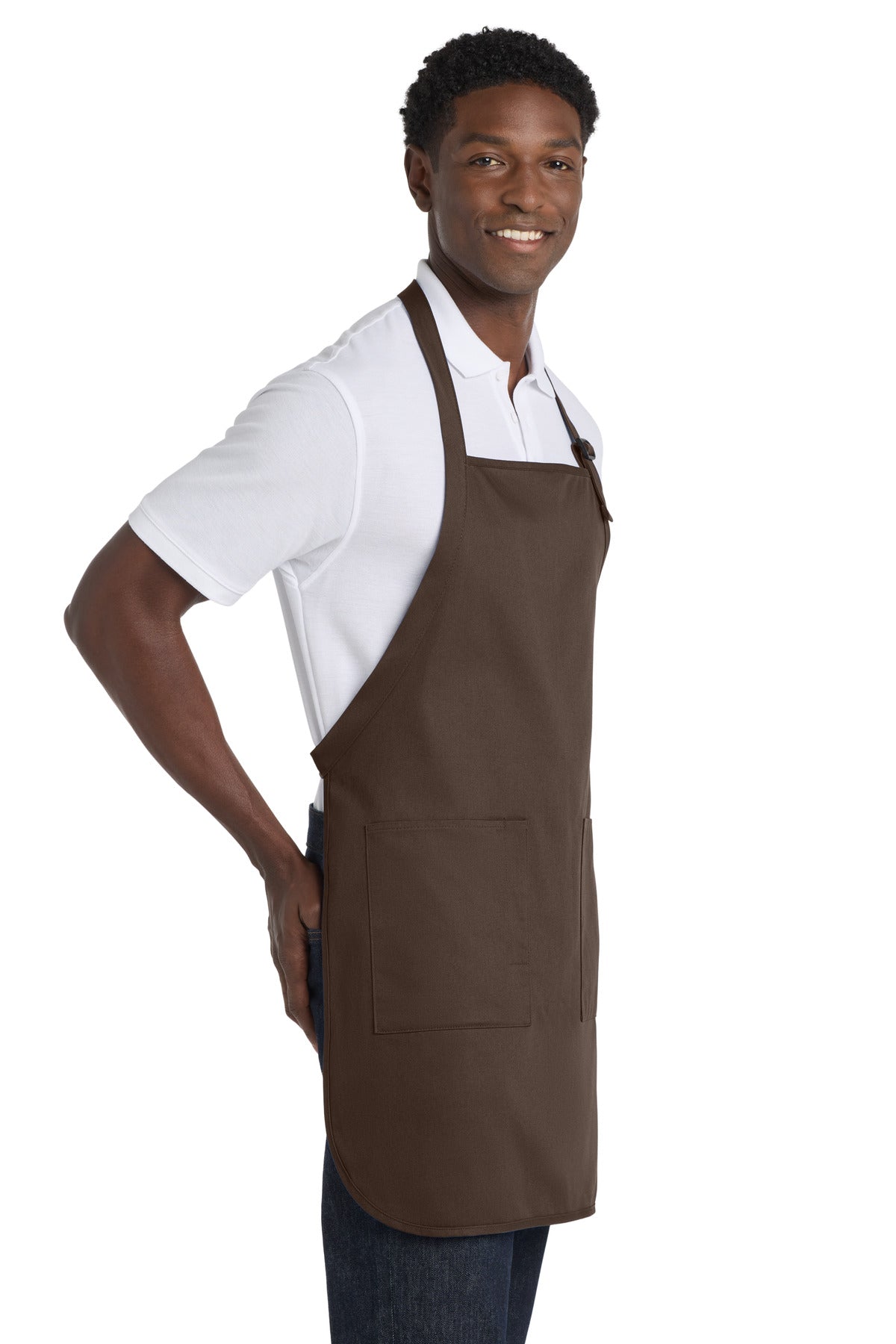 Coffee Bean Port Authority Full-Length Apron with Pockets. A500