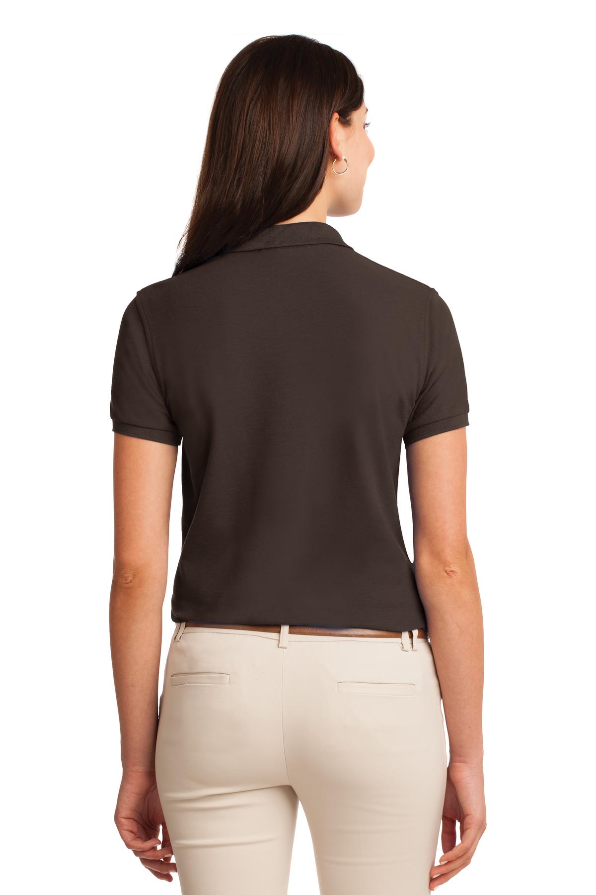 Coffee Bean Port Authority Women's Silk Touch Polo. L500 plain