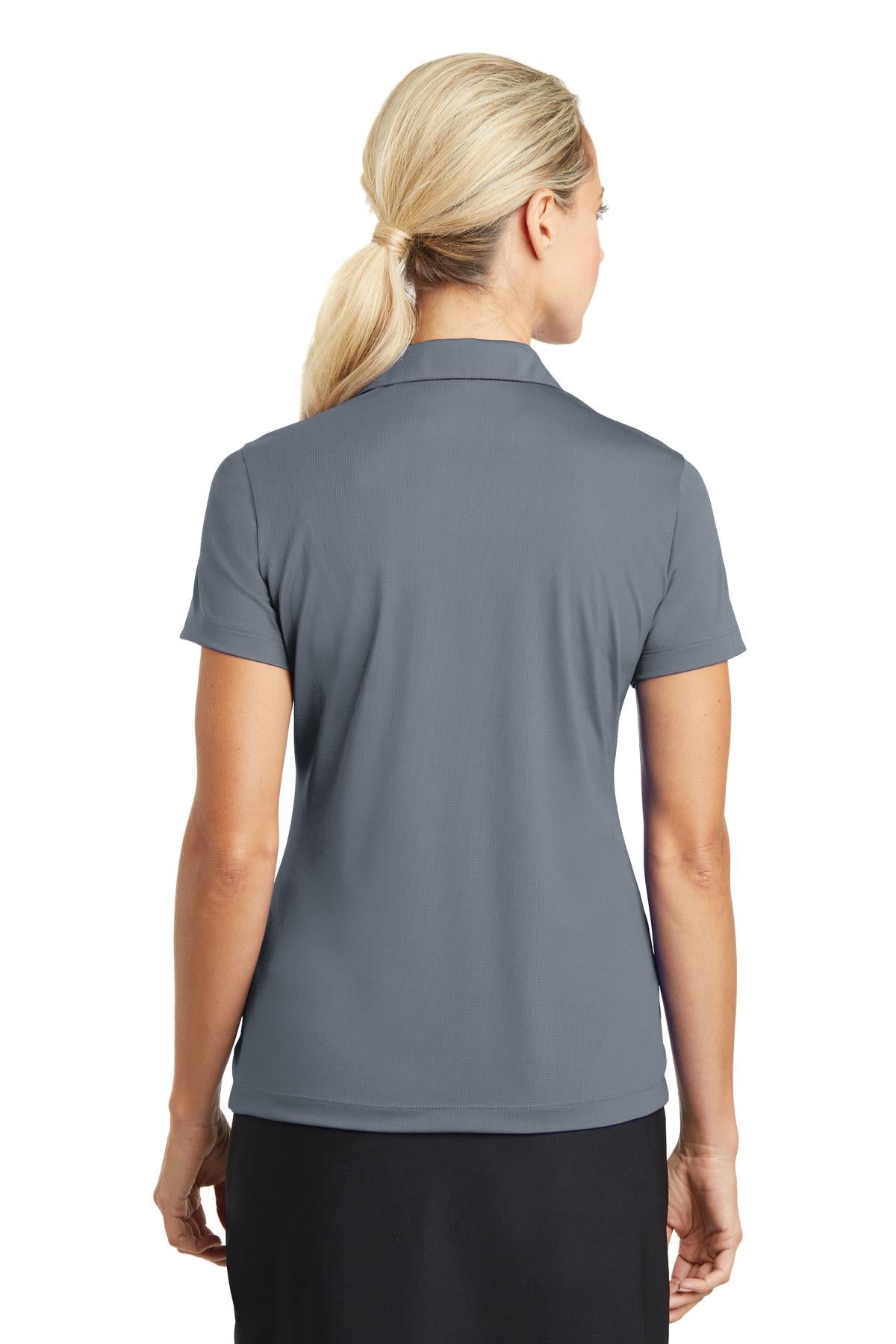 Cool Grey Nike Women's Dri-FIT Vertical Mesh Polo. 637165 plain