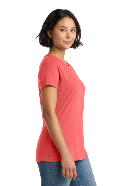 Coral District Women's Perfect Weight Tee. DM104L plain