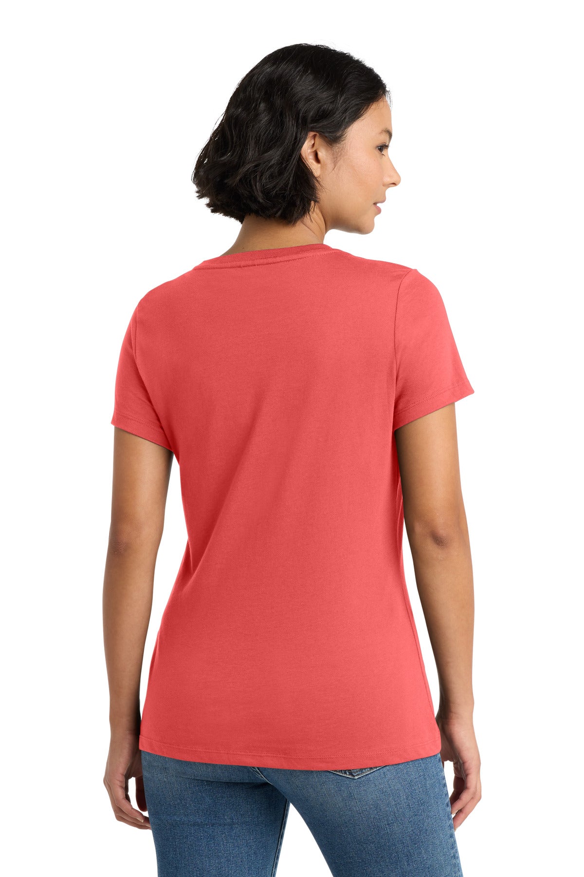 Coral District Women's Perfect Weight Tee. DM104L plain