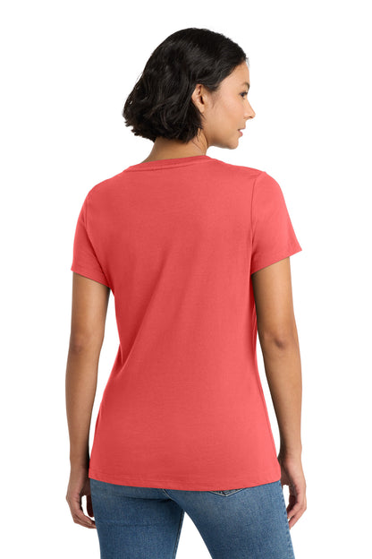 Coral District Women's Perfect Weight Tee. DM104L plain