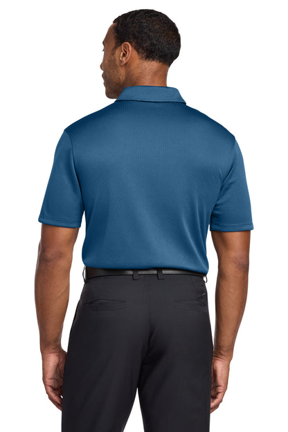 Court Blue Nike Dri-FIT Hex Textured Polo. NKAH6266 plain