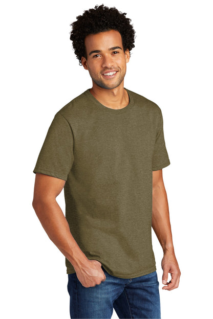 CoyteBrnHr Port & Co Tri-Blend Tee. PC330 plain