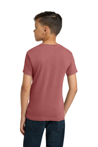 Crimson COMFORT COLORS Youth Heavyweight Ring Spun Tee. 9018 plain