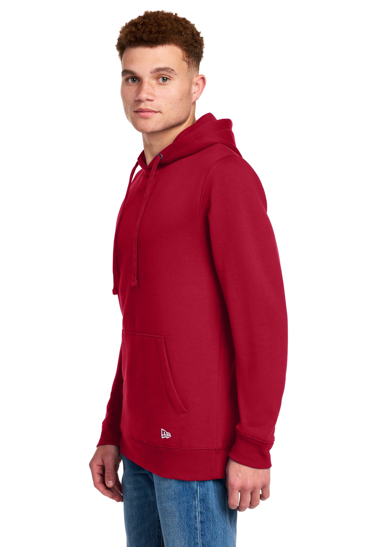 Crimson New Era Comeback Fleece Pullover Hoodie NEA550 plain