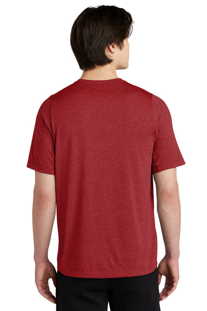 Crimson New Era Series Performance Crew Tee. NEA200 plain