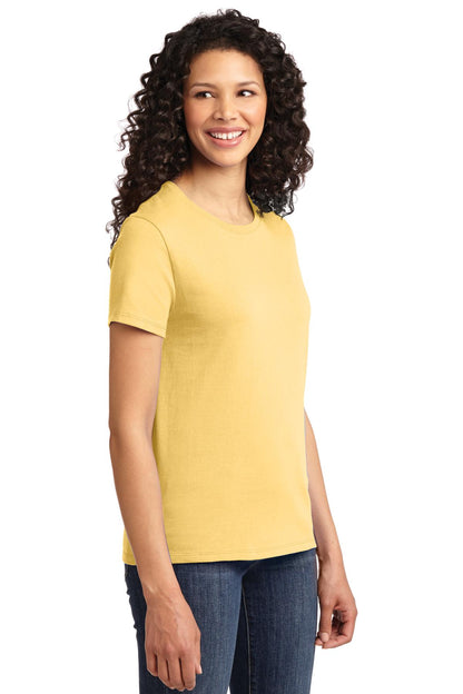 Daffodil Yelow Port & Co Women's Essential Tee. LPC61 plain