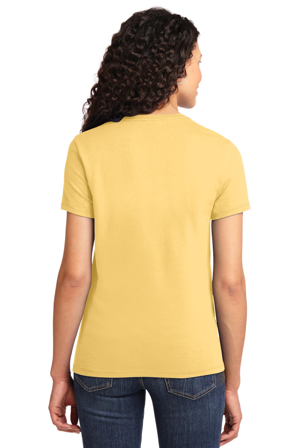 Daffodil Yelow Port & Co Women's Essential Tee. LPC61 plain