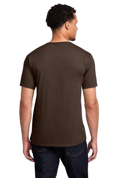 Dark Choc Brn Port & Co Fan Favorite Tee. PC450 plain