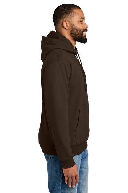 Dark Chocolate Port & Co Tall Essential Fleece Pullover Hooded Sweatshirt. PC90HT