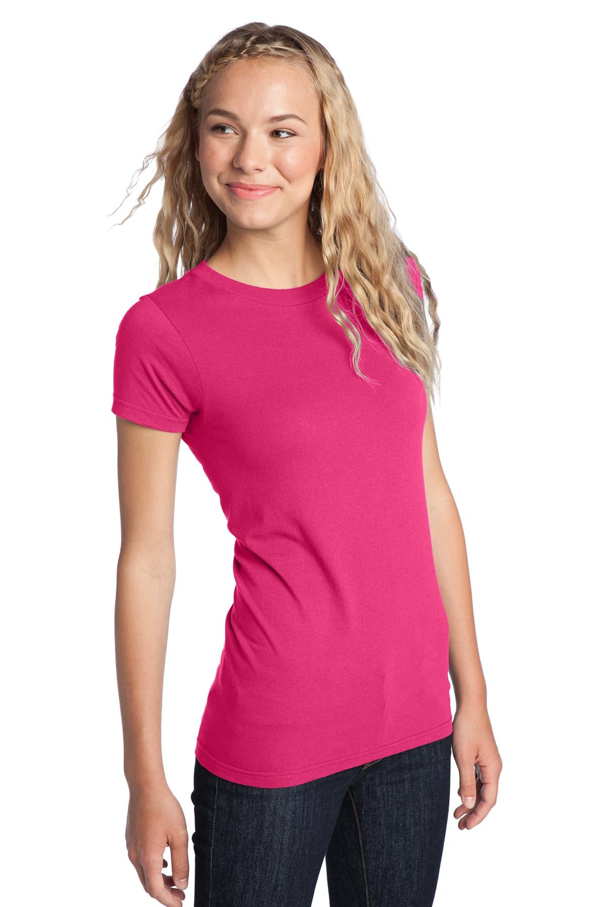 Dark Fuchsia District Women's Fitted The Concert Tee DT5001 plain