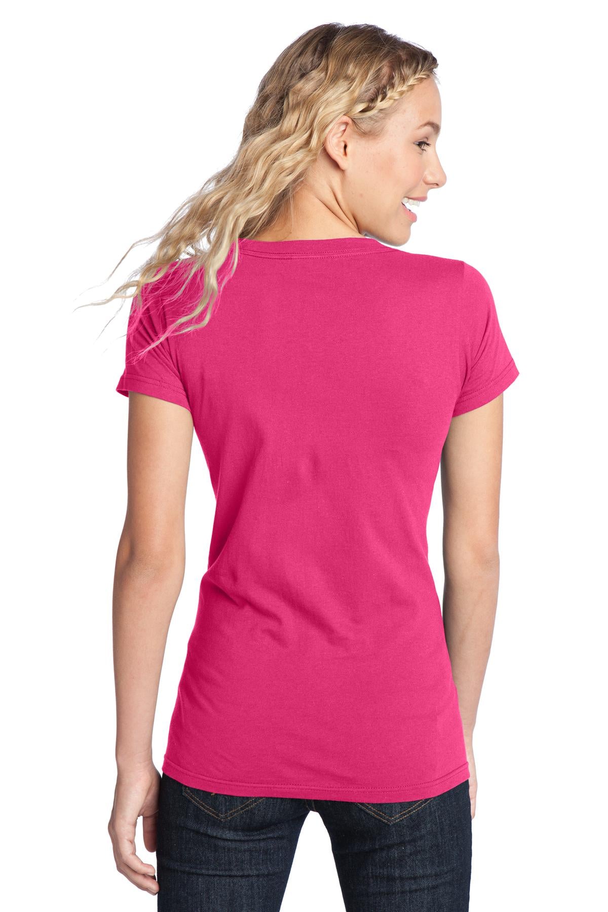 Dark Fuchsia District Women's Fitted The Concert Tee DT5001 plain