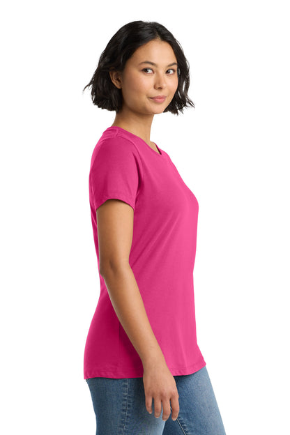 Dark Fuchsia District Women's Perfect Weight Tee. DM104L plain