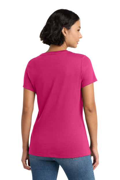 Dark Fuchsia District Women's Perfect Weight Tee. DM104L plain