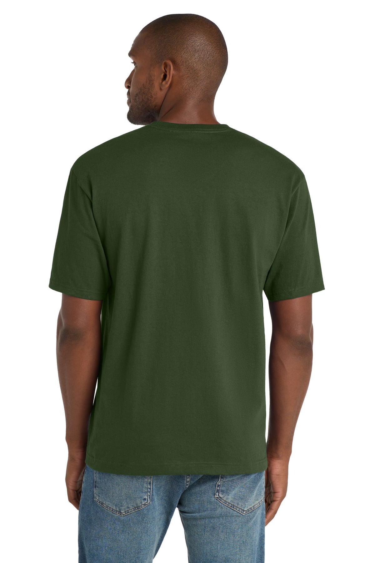 Dark Green CornerStone Workwear Pocket Tee CS430 plain