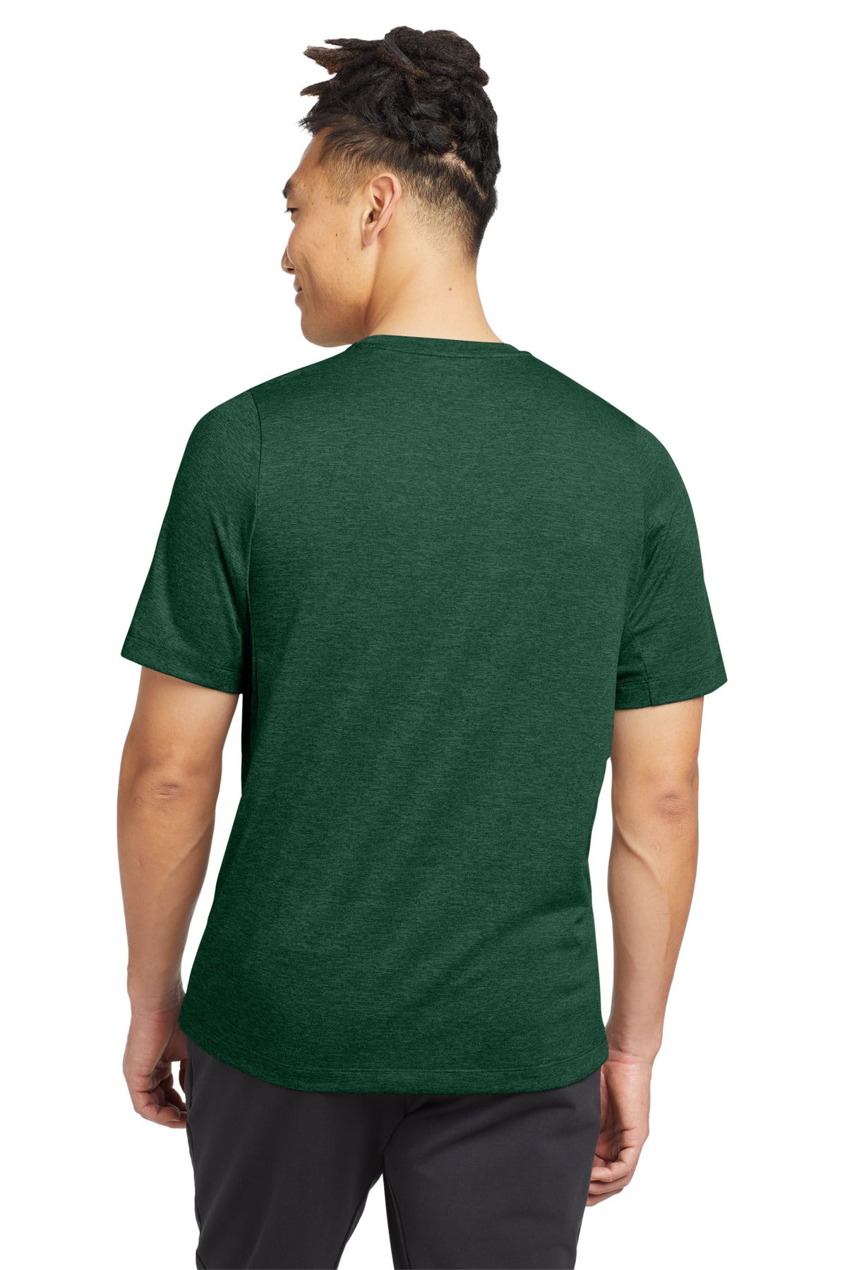 Dark Green New Era Series Performance Crew Tee. NEA200 plain