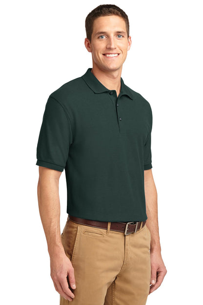 Dark Green Port Authority Silk Touch Polo K500 plain