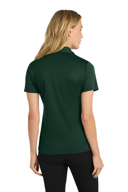 Dark Green Port Authority Women's Silk Touch Performance Polo. L540 plain