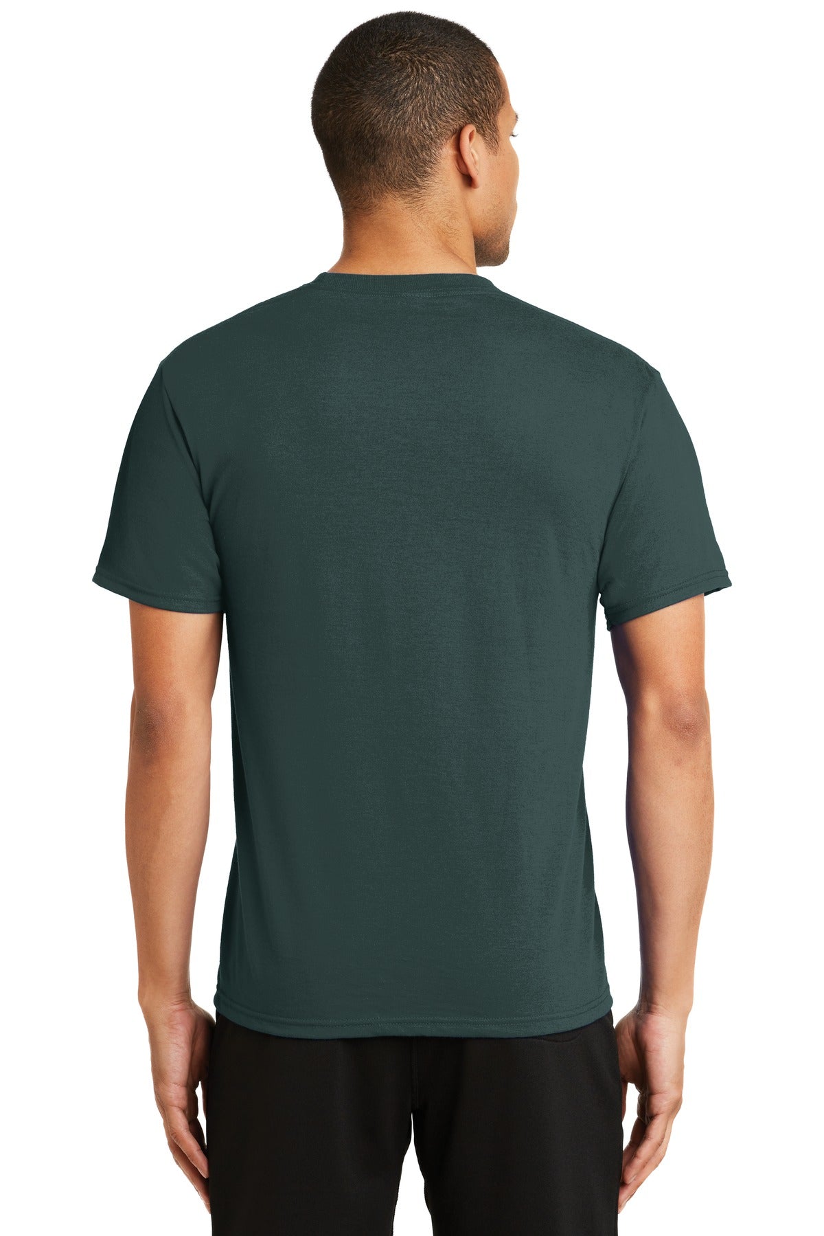 Dark Green Port & Co Performance Blend Tee. PC381 plain