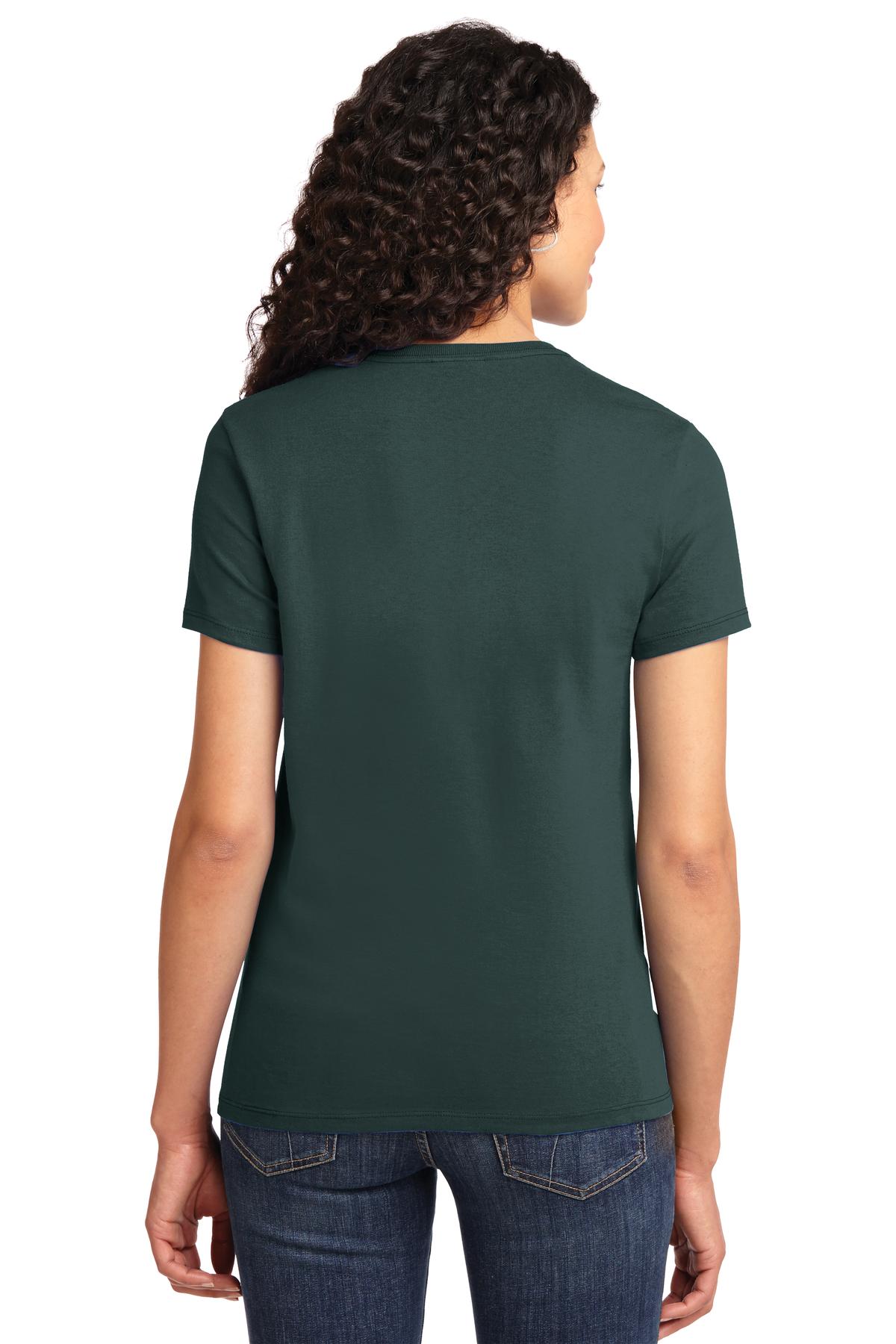 Dark Green Port & Co Women's Essential Tee. LPC61 plain