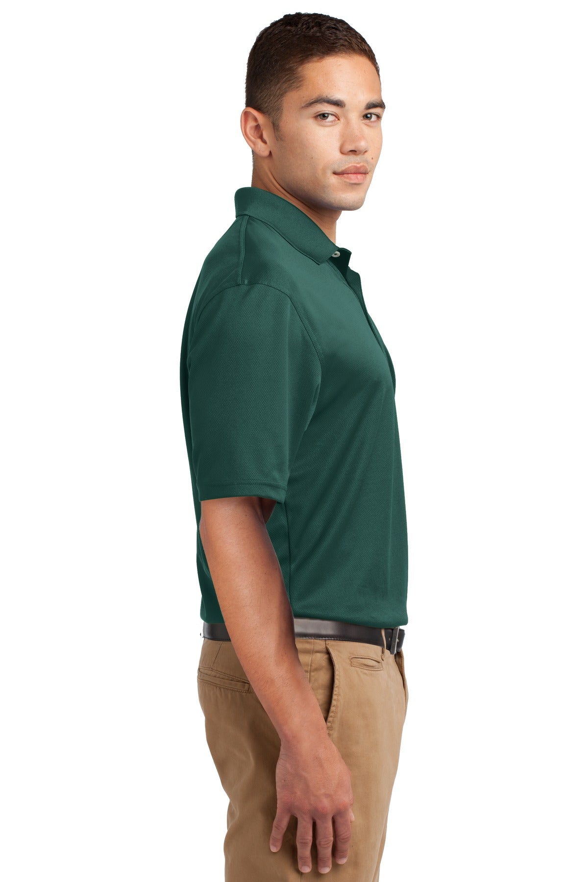 Dark Green Sport-Tek Dri-Mesh Polo. K469 plain