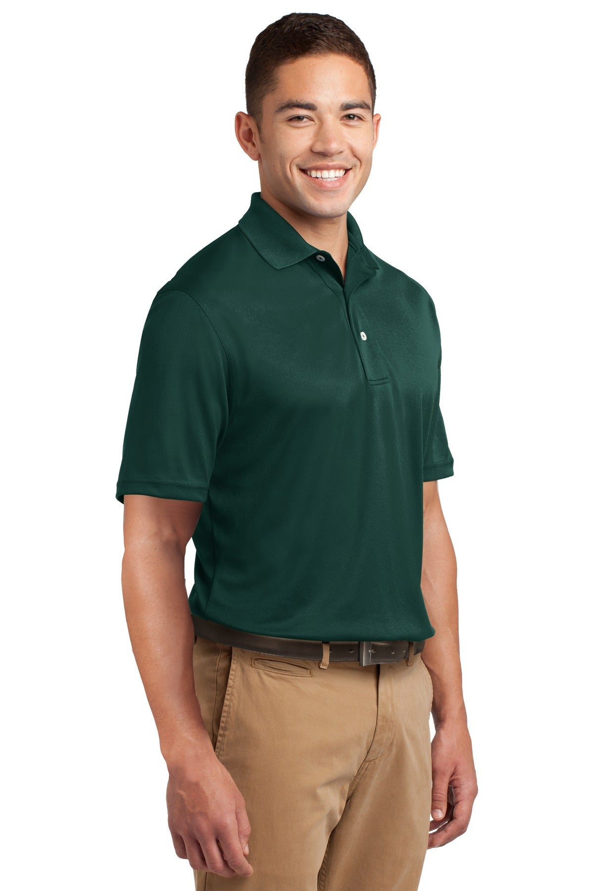 Dark Green Sport-Tek Dri-Mesh Polo. K469 plain