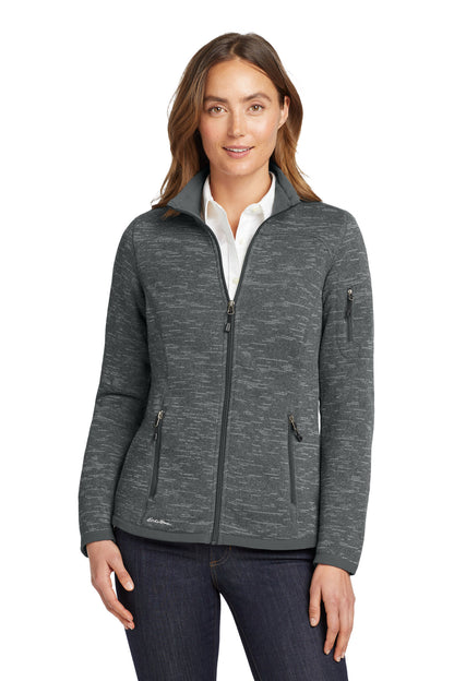 Dark Grey Hthr Eddie Bauer Women's Sweater Fleece Full-Zip. EB251 plain