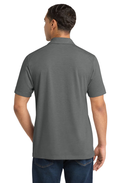 Dark Grey Hthr Sport-Tek PosiCharge Tri-Blend Wicking Polo. ST405 plain
