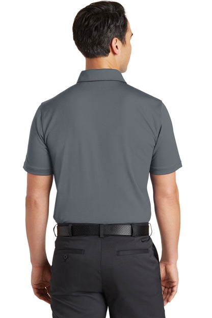 Dark Grey Nike Dri-FIT Solid Icon Pique Modern Fit Polo. 746099 plain