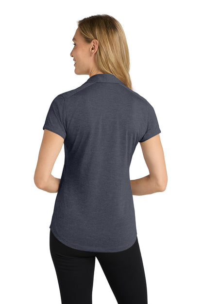 Dark Grey Port Authority Women's Digi Heather Performance Polo. L574 plain