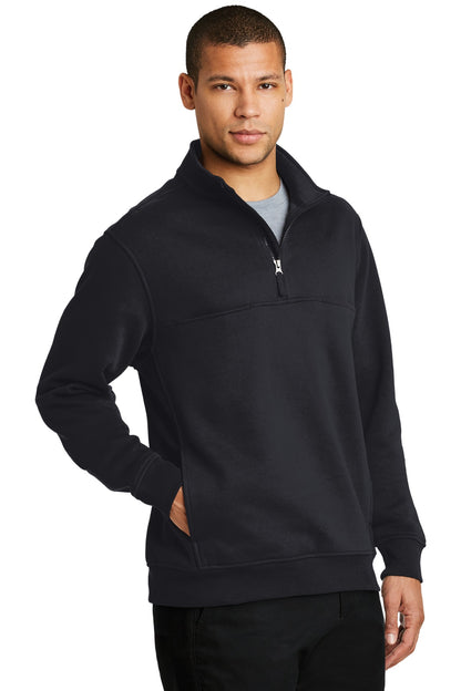 Dark Navy CornerStone 1/2-Zip Job Shirt. CS626 plain