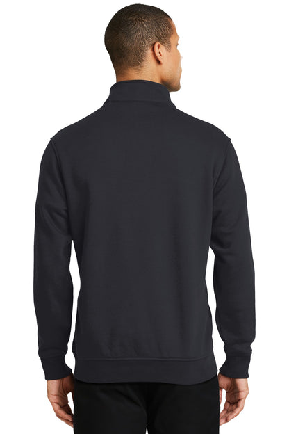 Dark Navy CornerStone 1/2-Zip Job Shirt. CS626 plain