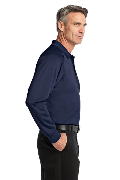 Dark Navy CornerStone - Select Long Sleeve Snag-Proof Tactical Polo. CS410LS plain