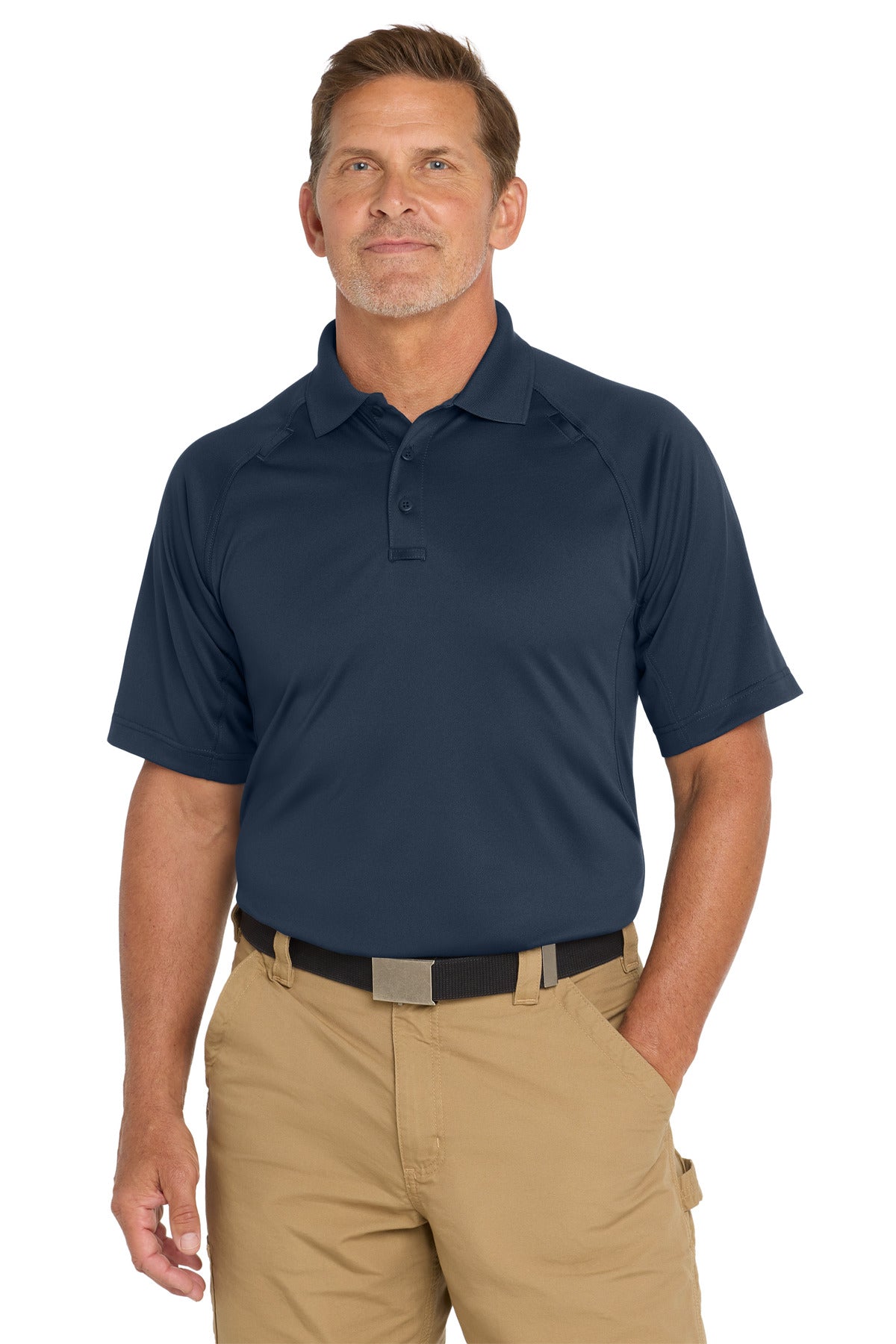 Dark Navy CornerStone Tall Select Snag-Proof Tactical Polo. TLCS410 plain