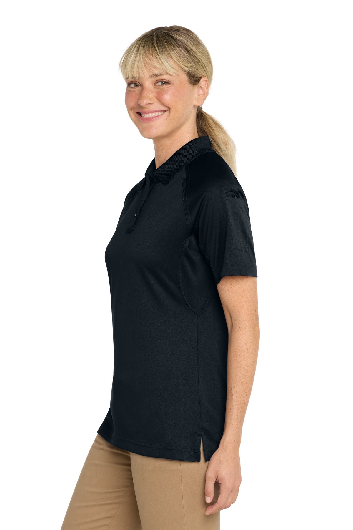 Dark Navy CornerStone Women's Select Snag-Proof Tactical Polo. CS411 plain