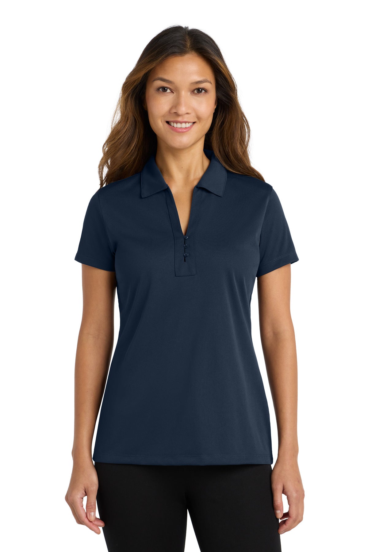 Dark Navy Port Authority Women's Tech Pique Polo. L527
