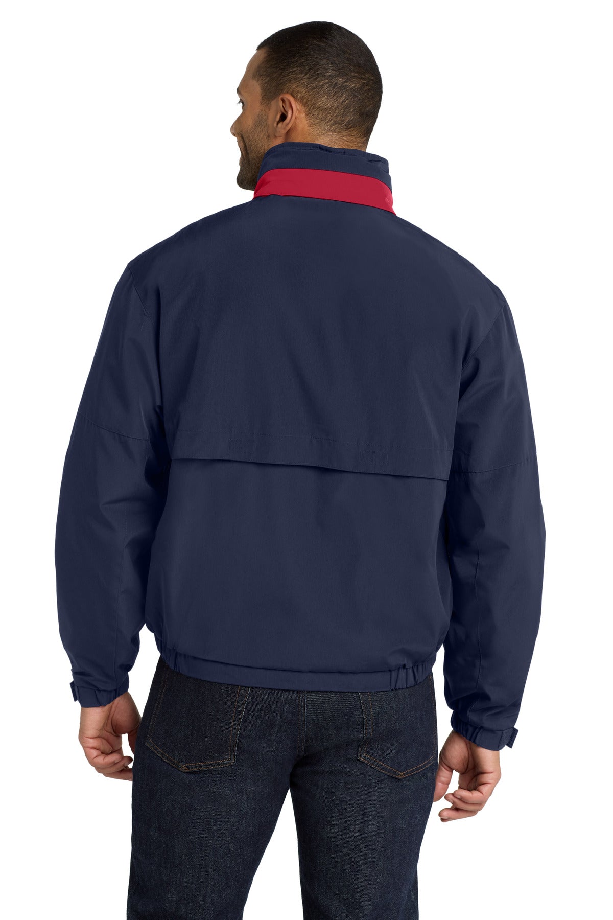 Dark Navy/Red Port Authority Legacy Jacket. J764 plain