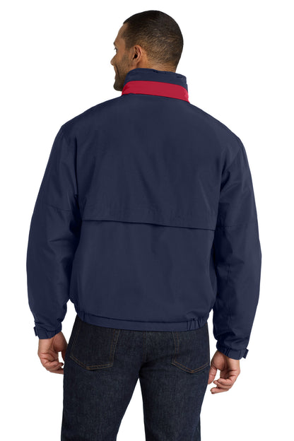Dark Navy/Red Port Authority Legacy Jacket. J764 plain